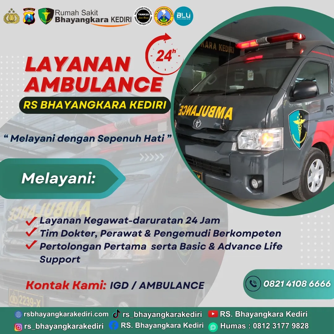 LAYANAN AMBULANCE RS BHAYANGKARA KEDIRI